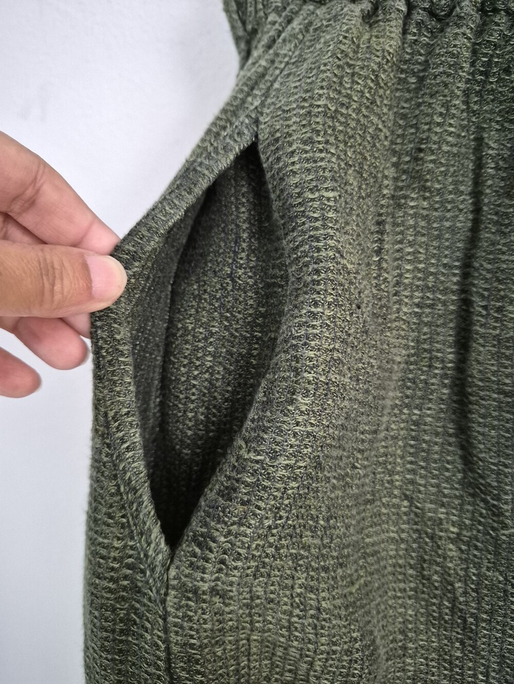 Flax By Jeanne Engelhart Vintage Linen Forest Green Maxi Skirt** L Earthy Boho - Picture 5 of 13